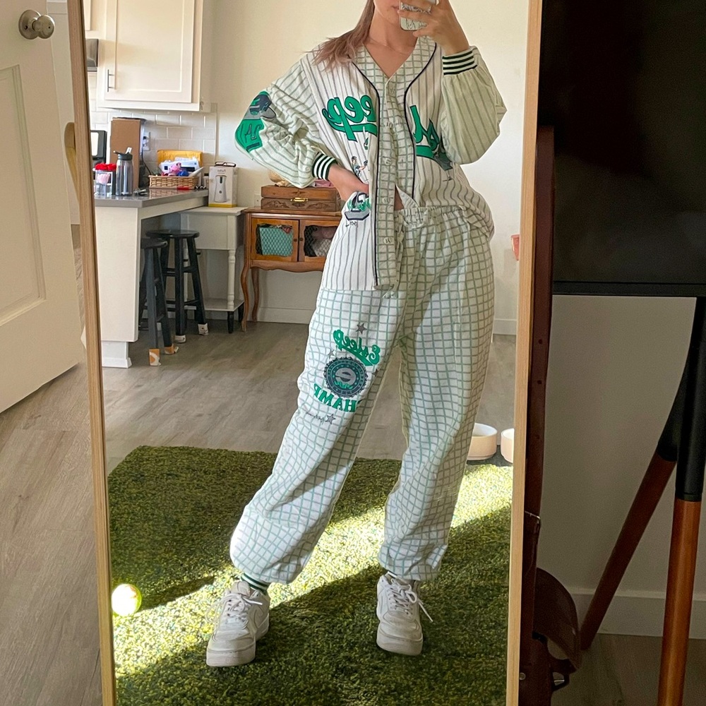 Vintage ESLEEP Baseball Pajama Set
